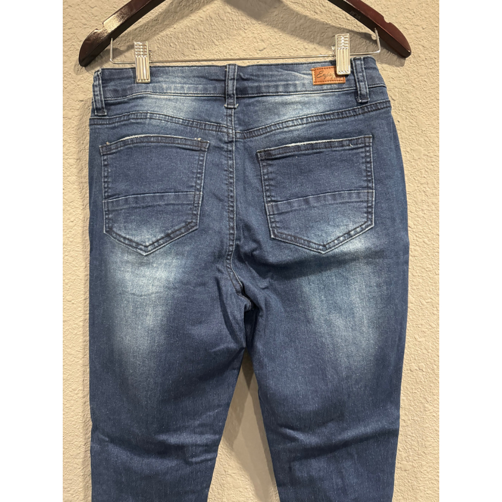 Enjoy Denim Distressed Skinny Jeans in Indigo Wash NWT Sz 8 - Picture 4 of 8